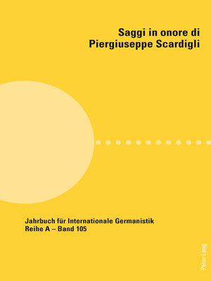 cover image of Saggi in onore di Piergiuseppe Scardigli